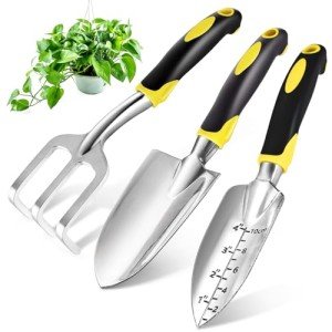 3-Piece Aluminum Garden Tool Set - Yellow