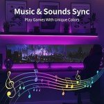 KEXU LED Lights for TV 9.84ft USB Led Strip Lights for 22-65 in TV LED Lights RGB Music Sync TV Backlights with APP Control LED Lights for Bedroom Décor