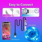 KEXU LED Lights for TV 9.84ft USB Led Strip Lights for 22-65 in TV LED Lights RGB Music Sync TV Backlights with APP Control LED Lights for Bedroom Décor