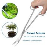 Aquarium Plant Tool Set - Tweezers, Scissors, Scraper
