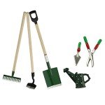 6 Mini Dollhouse Garden Tools Set