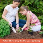Ergonomic Orange Garden Hand Trowel and Shovel