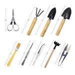 10-Piece Mini Gardening Tools Set for Bonsai