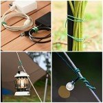 80ft Green Plant Twist Ties with 20 Clips