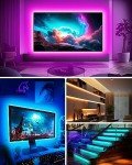 Daymeet TV LED Backlight, 9.8ft for TV Behind 32-60 inch TV Led Lights for TV/Monitor Backlight, RGB TV Led Light Strip, USB Powered Led TV Light with Remote, Music Sync Bluetooth APP Control