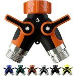 2-Way Heavy Duty Hose Splitter Connector - Orange