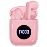 CAPOXO N7 Wireless Earbuds, Bluetooth Earbuds Headphones 78hrs Long Lasting Earphones IPX7 Waterproof Headset with Wireless Charging Case & Built-in Stereo Mic for Android iOS, Pink