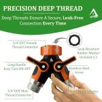 2-Way Heavy Duty Hose Splitter Connector - Orange