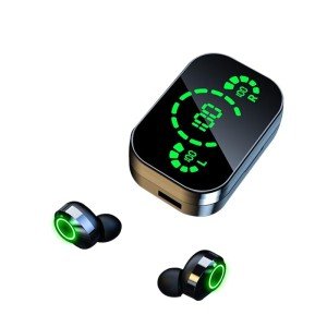 XYGCACO Wireless Earbuds Mini Earphone Bluetooth Headphones IPX7 Waterproof Bluetooth Headsets Light-Weight Earphones with Microphone & Charging Case Digital Display for All Phone
