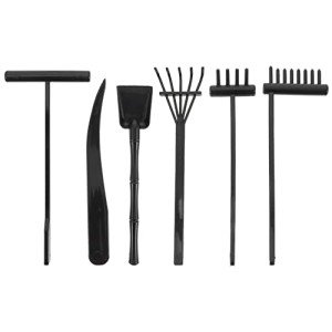 Mini Zen Garden Rake Tools - 6 Piece Set