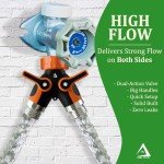 2-Way Heavy Duty Hose Splitter Connector - Orange