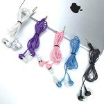 ZXFYE Earbud Headphones Bulk Wired Earphones Mixed Colors 10 Packs Compatible with iPhone Smartphone Computer Laptop MP3 School Classroom