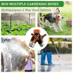 2-Way Heavy Duty Hose Splitter Connector - Orange