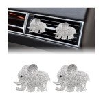 Cute Elephant Bling Car Air Vent Clip - 2 PCS