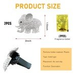 Cute Elephant Bling Car Air Vent Clip - 2 PCS