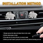 Cute Elephant Bling Car Air Vent Clip - 2 PCS