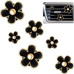 Daisy Flower Car Air Vent Clips - 6 Pack