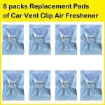8 Pack Car Air Freshener Replacement Pads