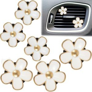 6 Flower Air Vent Clips for Car Freshening