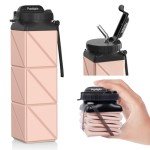 Foldable BPA-Free Water Bottle - Light Pink
