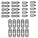 30PCS Silicone Rubber Straps for Flashlights and More