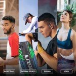 Bluetooth Headphones Wireless Earbuds 48Hrs Playtime Ear Buds IPX7 Waterproof Digital Power Display Earphones with Earhook Premium Deep Bass Over-Ear Headsets for TV Phone Latptop Black