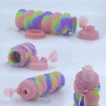 Portable Collapsible Water Bottle with Buckle - 500ml