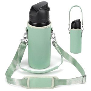 Neoprene Water Bottle Carrier Bag - Light Green