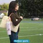 Water Bottle Handle Strap - Light Rainbow Design