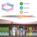 Water Bottle Handle Strap - Light Rainbow Design
