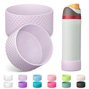 Silicone Water Bottle Boot - 2 Pack (Light Purple)