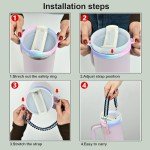 Water Bottle Handle Strap - Light Rainbow Design