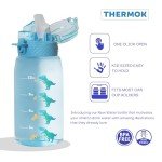 Motivational Kids 12oz Water Bottle with Straw