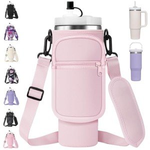 Sling Bag for Stanley Water Bottles - Light Pink