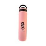 Light Pink Miami Soccer Vacuum Water Bottle - 24Oz