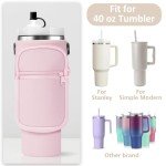 Sling Bag for Stanley Water Bottles - Light Pink