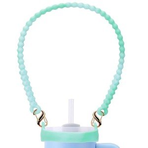 Light Green Silicone Water Bottle Sling Handle