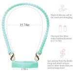 Light Green Silicone Water Bottle Sling Handle