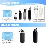 Light Blue Silicone Water Bottle Protector Sleeve