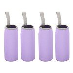4-Pack Neoprene Water Bottle Sleeve - Light Purple