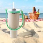 Light Green Silicone Water Bottle Sling Handle