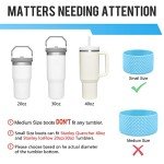 Light Blue Silicone Water Bottle Protector Sleeve