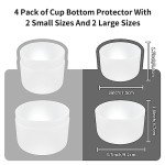 4 Pack Silicone Flask Boots - Light Blue