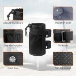 Bike Cup Holder with Mesh Pocket - Black