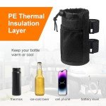 Bike Cup Holder with Mesh Pocket - Black