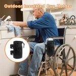 Bike Cup Holder with Mesh Pocket - Black