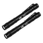 Mini Waterproof LED Pen Flashlights - 2 Pack