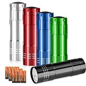 5 Pack Mini Flashlights with Lanyard & Batteries