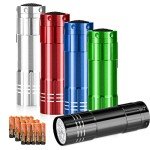 5 Pack Mini Flashlights with Lanyard & Batteries