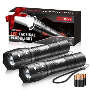 Bright LED Flashlights - 2 Pack, 3 Modes